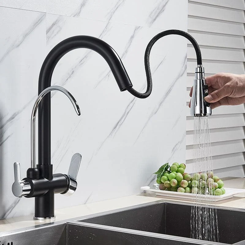 Three Ways Sink Mixer Kitchen Tap Filtered Crane For Kitchen -Bathlova