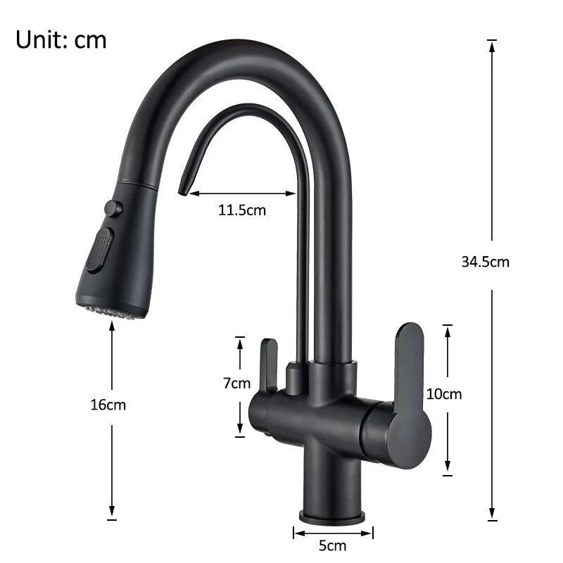 Three Ways Sink Mixer Kitchen Tap Filtered Crane For Kitchen -Bathlova