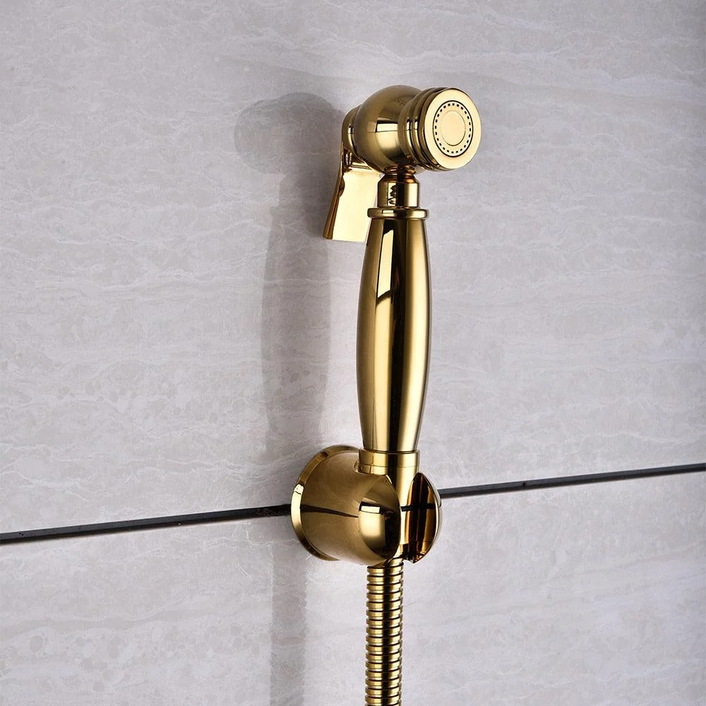 Titanium gold Brass Wall-mounted Handheld Toilet Bidet Sprayer -Bathlova