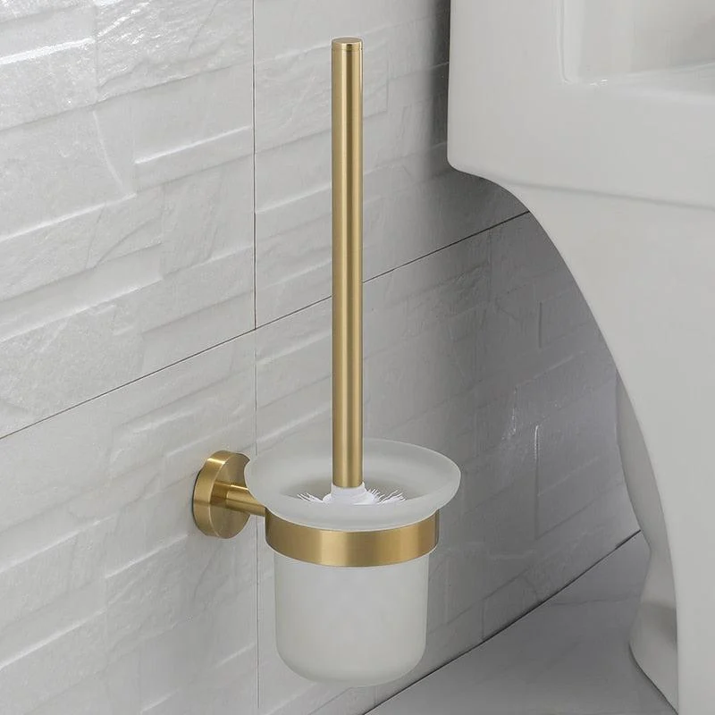 Toilet Brush Holders Wall Mounted Toilet Brush Holder With Glass Cup -Bathlova