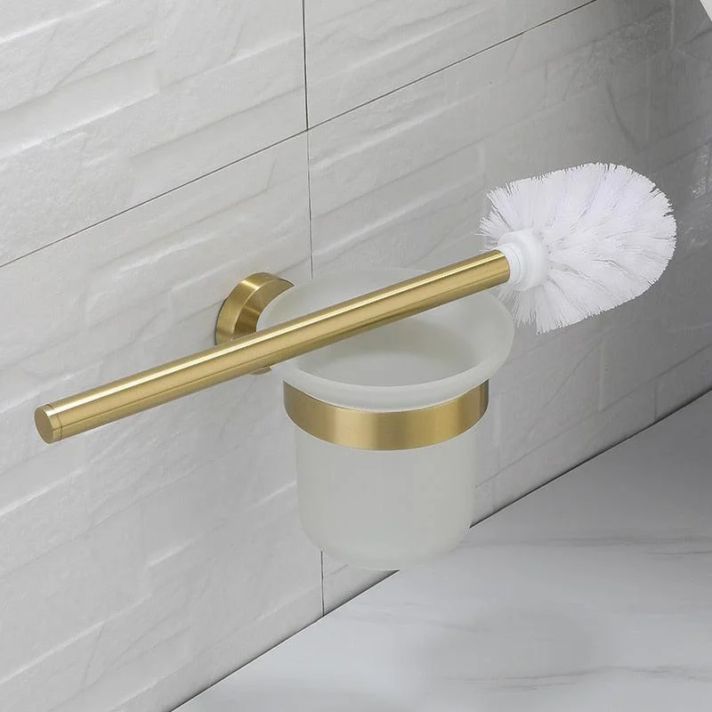 Toilet Brush Holders Wall Mounted Toilet Brush Holder With Glass Cup -Bathlova