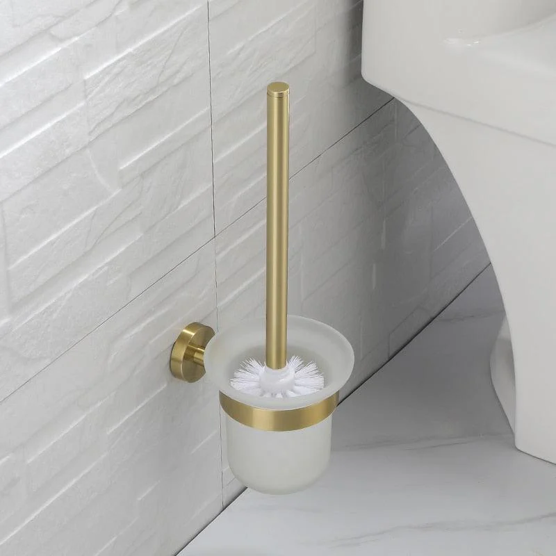 Toilet Brush Holders Wall Mounted Toilet Brush Holder With Glass Cup -Bathlova