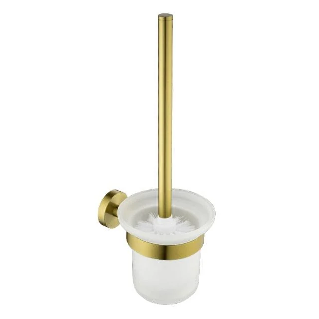 Toilet Brush Holders Wall Mounted Toilet Brush Holder With Glass Cup -Bathlova