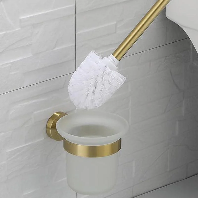 Toilet Brush Holders Wall Mounted Toilet Brush Holder With Glass Cup -Bathlova