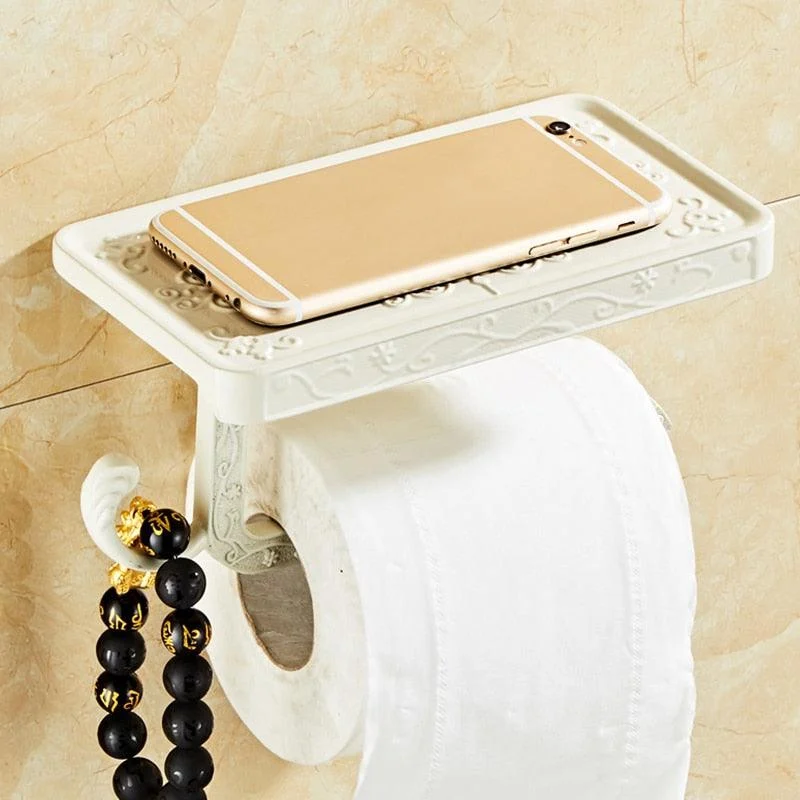 Toilet Paper Holder Creative Paper Holders With Phone Shelf Towel -Bathlova