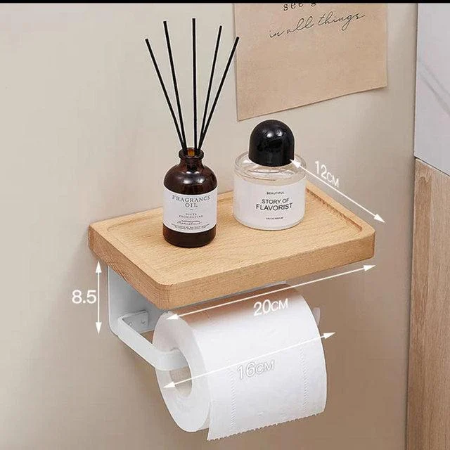 Toilet Tissue Roll Holders Wall Mount with Self Screw for Small Items -Bathlova