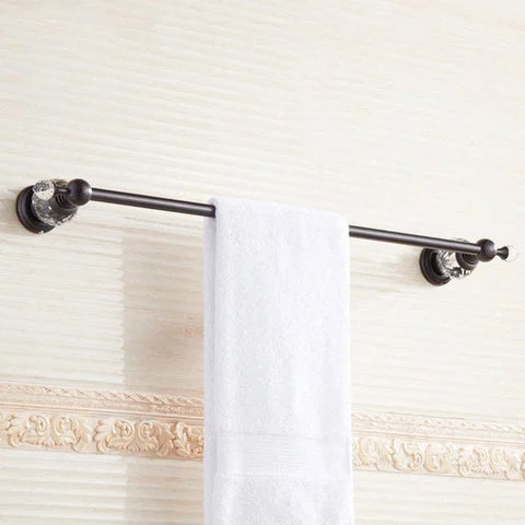 Antique Gold Towel Rack Diamond Crystal Towel Bar Towel Holder