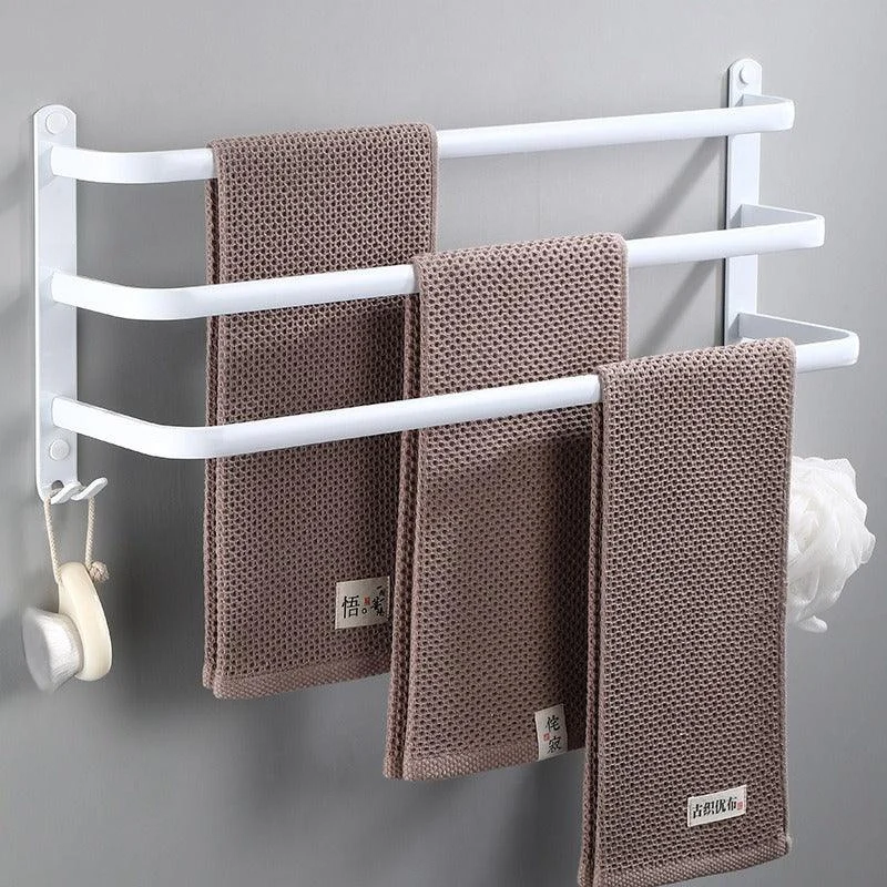 Towel Hanger Wall Mounted Towel Rack Bathroom Space Aluminum Towel Bar -Bathlova