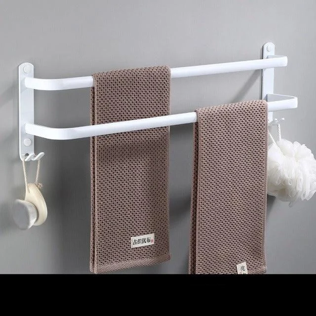 Towel Hanger Wall Mounted Towel Rack Bathroom Space Aluminum Towel Bar -Bathlova