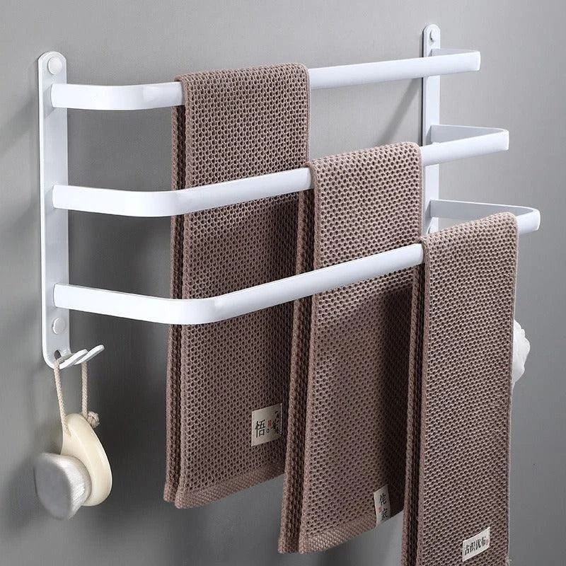 Towel Hanger Wall Mounted Towel Rack Bathroom Space Aluminum Towel Bar -Bathlova