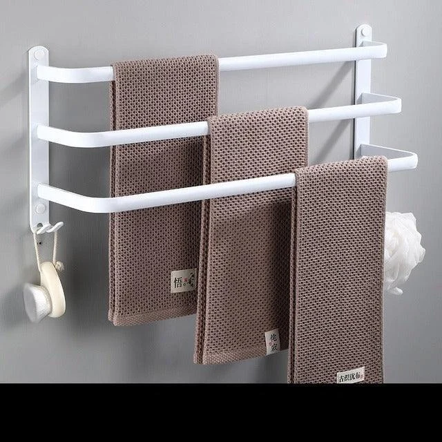 Towel Hanger Wall Mounted Towel Rack Bathroom Space Aluminum Towel Bar -Bathlova