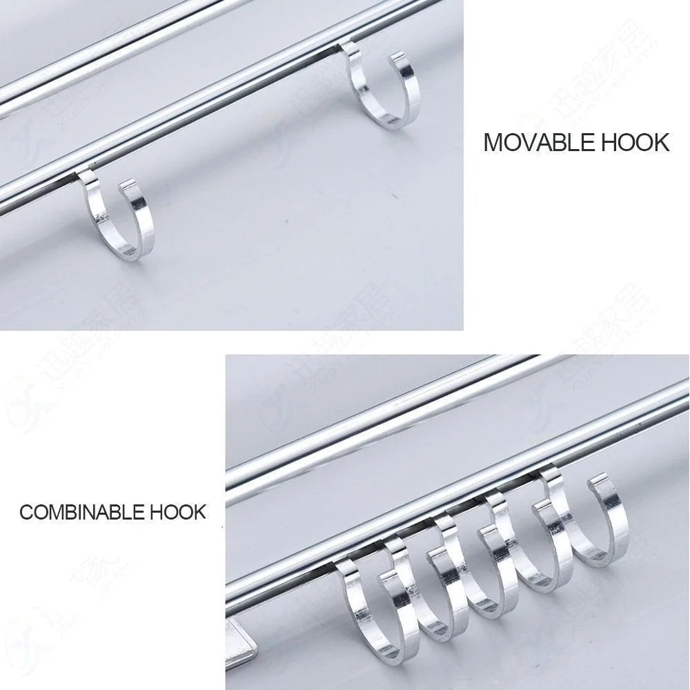 Towel Rack Folding Holder With Hook Shower Bathroom Towel Racks -Bathlova