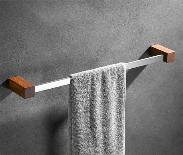 Towel Rack Hooks Towel Holder Corner Shelf Paper Toilet Brush Holder -Bathlova