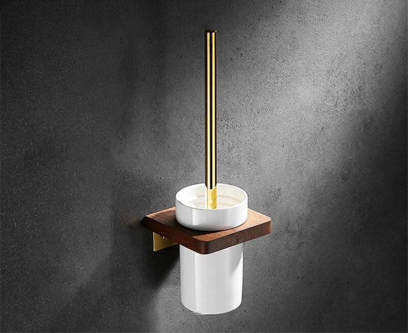 Towel Rack Hooks Towel Holder Corner Shelf Paper Toilet Brush Holder -Bathlova