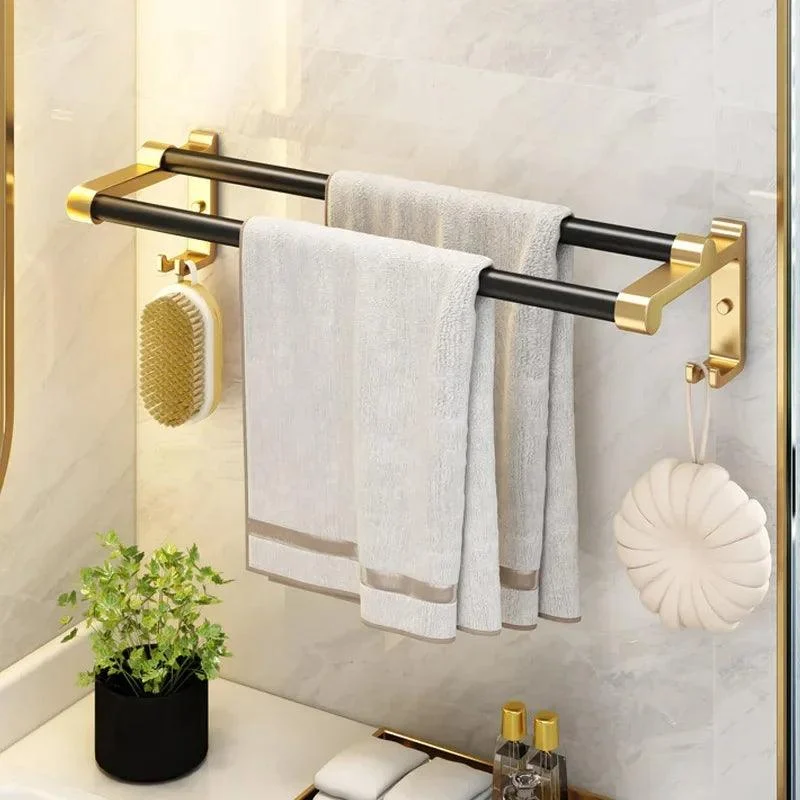 Towel Rack Space Aluminum Storage Rack Wall Mounted Bathroom Accessory -Bathlova