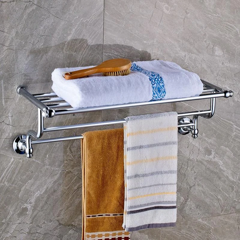 Towel Shelf Bar Storage Holder Bathroom Accessory -Bathlova