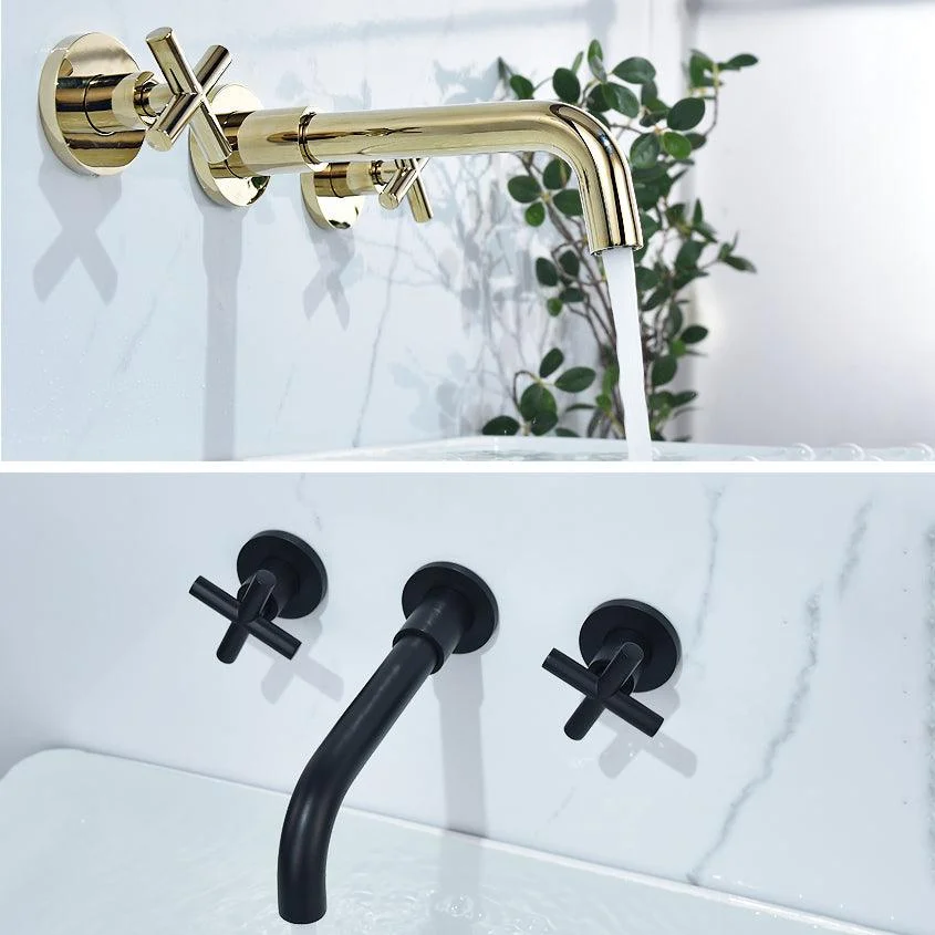 Traditioal Brass Roman Tub Tap with 2 Cross Handles Tub Tap -Bathlova