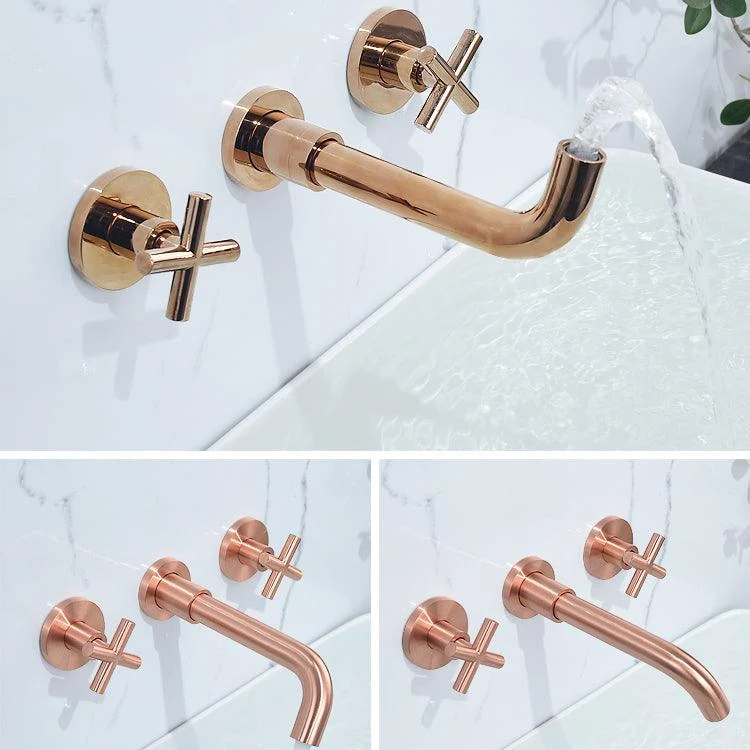 Traditioal Brass Roman Tub Tap with 2 Cross Handles Tub Tap -Bathlova