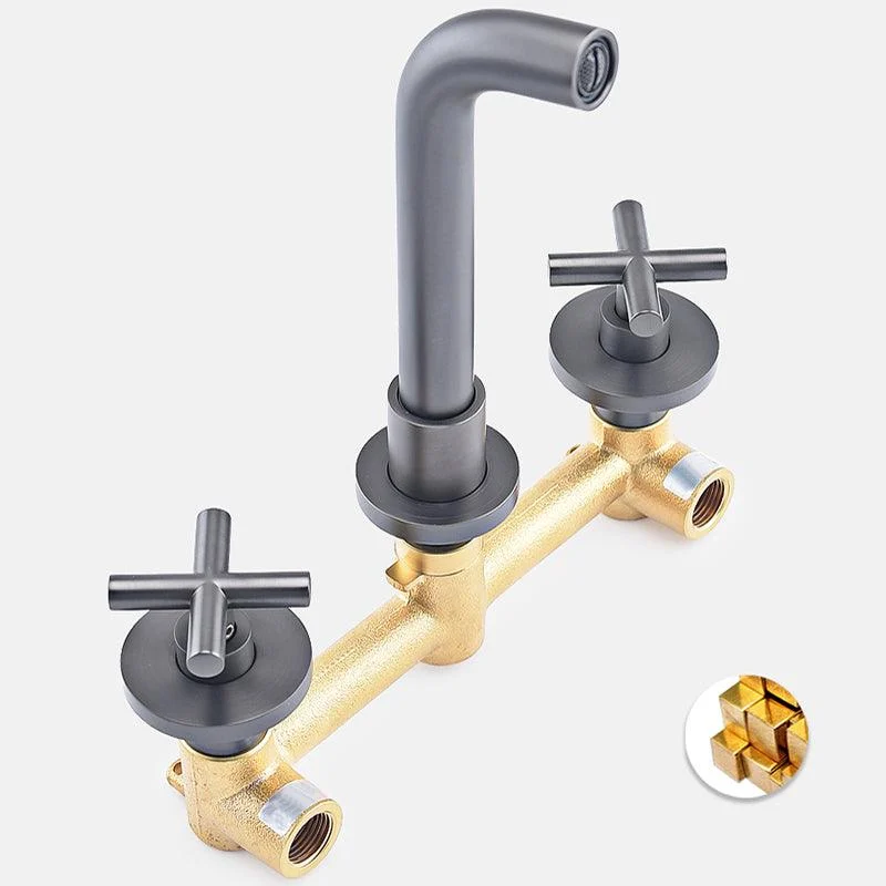 Traditioal Brass Roman Tub Tap with 2 Cross Handles Tub Tap -Bathlova