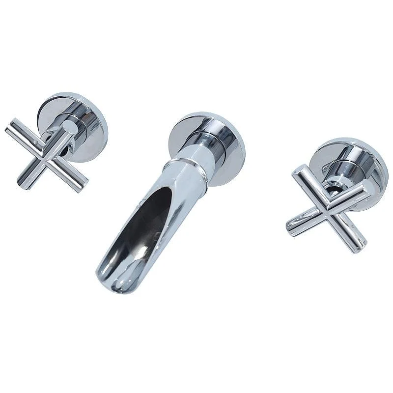 Traditioal Brass Roman Tub Tap with 2 Cross Handles Tub Tap -Bathlova