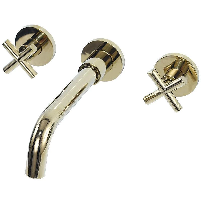 Traditioal Brass Roman Tub Tap with 2 Cross Handles Tub Tap -Bathlova