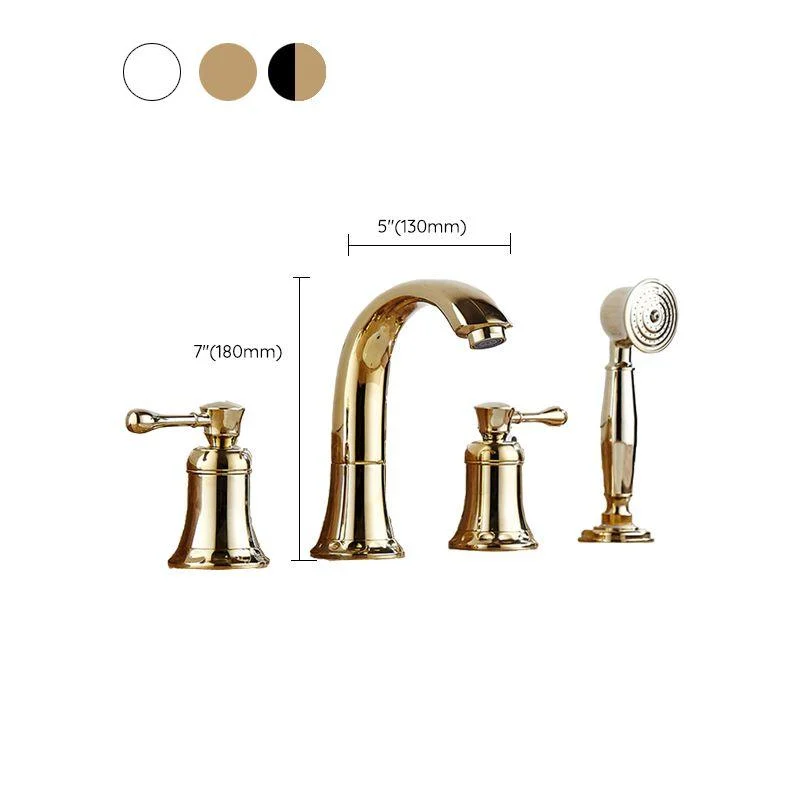 Tradition Bath Filler Trim Deck Mounted Swivel Spout Tub Filler Trim -Bathlova