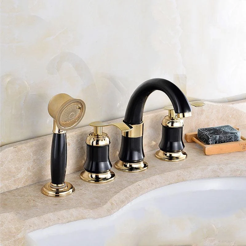 Tradition Bath Filler Trim Deck Mounted Swivel Spout Tub Filler Trim -Bathlova