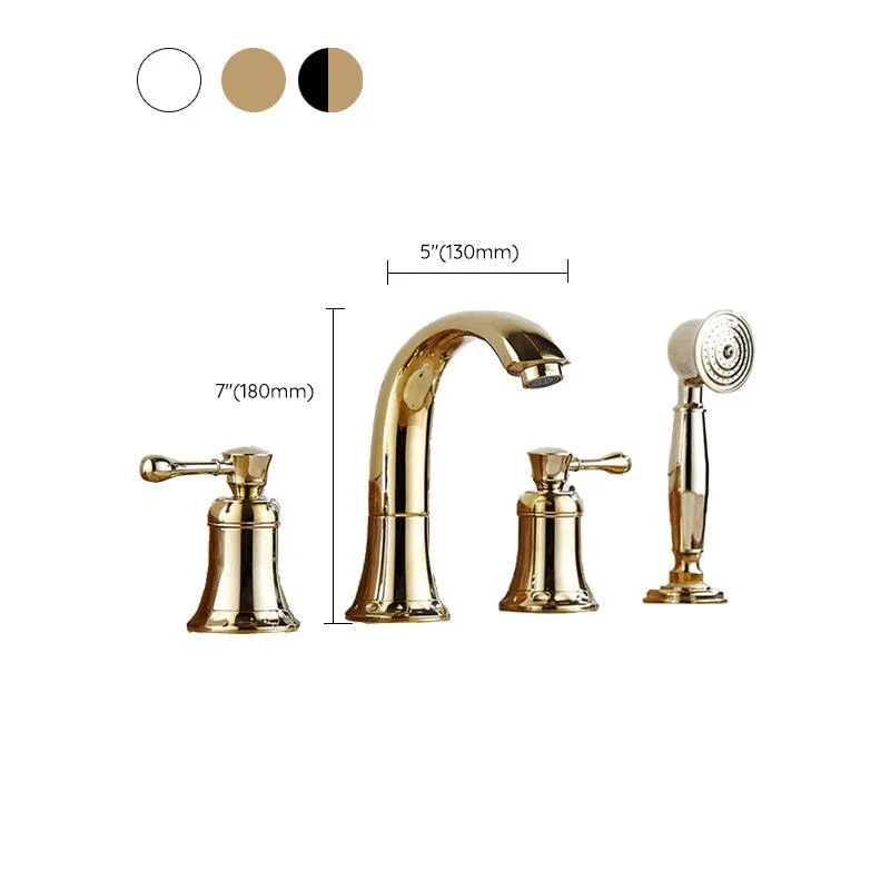 Tradition Bath Filler Trim Deck Mounted Swivel Spout Tub Filler Trim -Bathlova