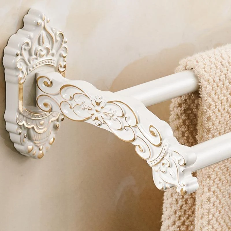 Traditional Bath Hardware Set White Bathroom Accessories Hardware Set -Bathlova