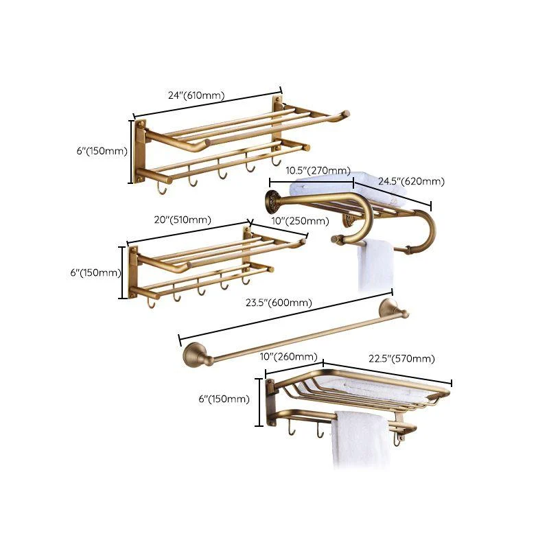 Traditional Bathroom Accessories Hardware Set Brass Accessories Hardware Set -Bathlova