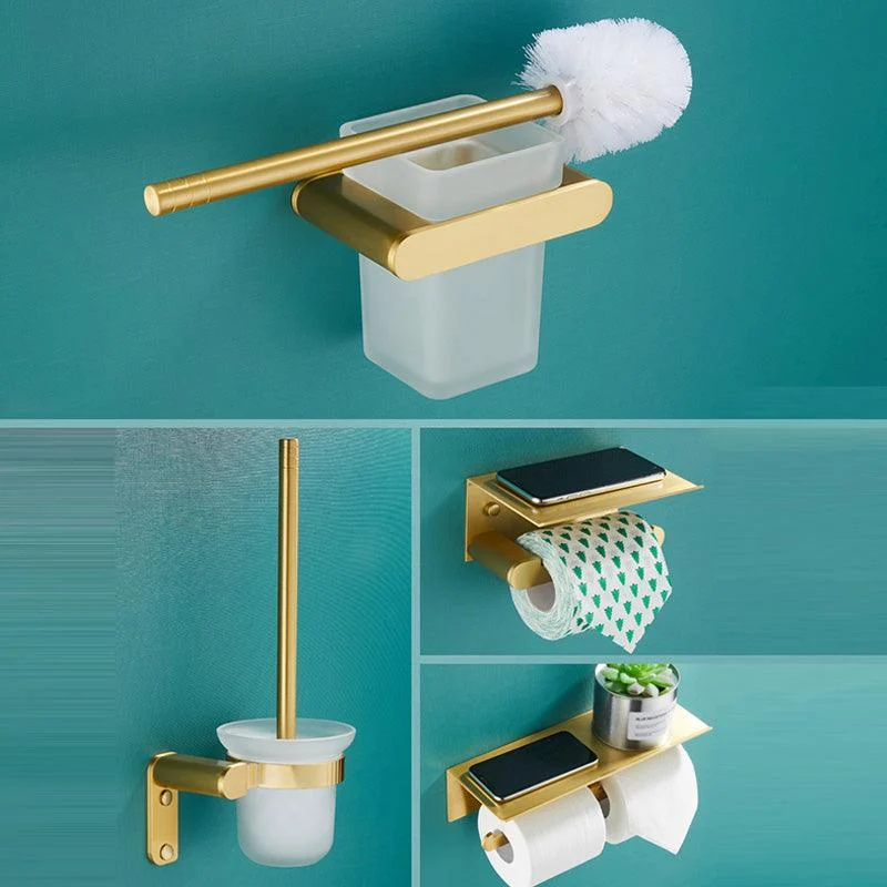 Traditional Bathroom Accessories Hardware Set Gold Bathroom Accessory Kit -Bathlova