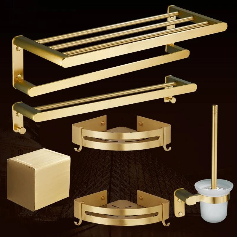 Traditional Bathroom Accessories Hardware Set Gold Bathroom Accessory Kit -Bathlova