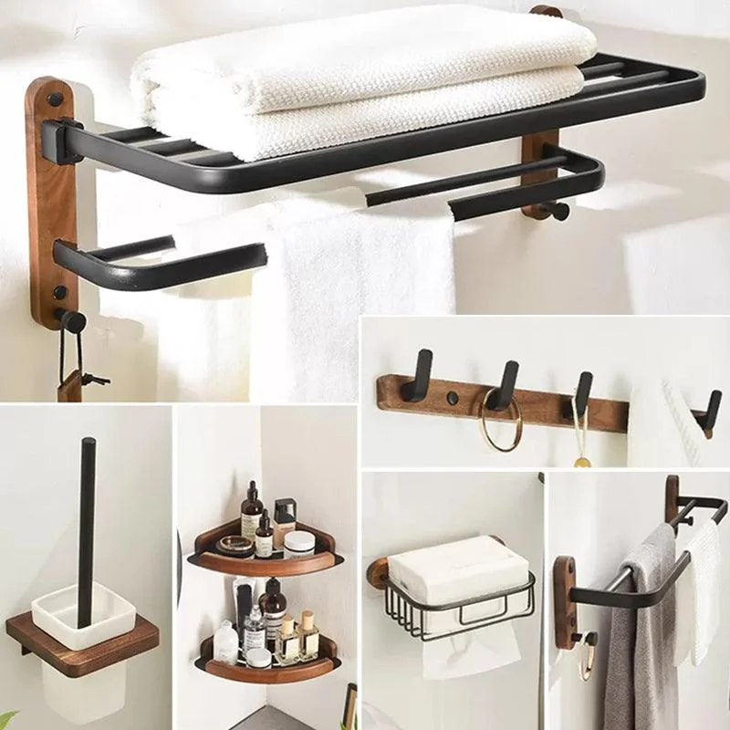 Traditional Bathroom Accessory As Individual Or As a Set in Black -Bathlova