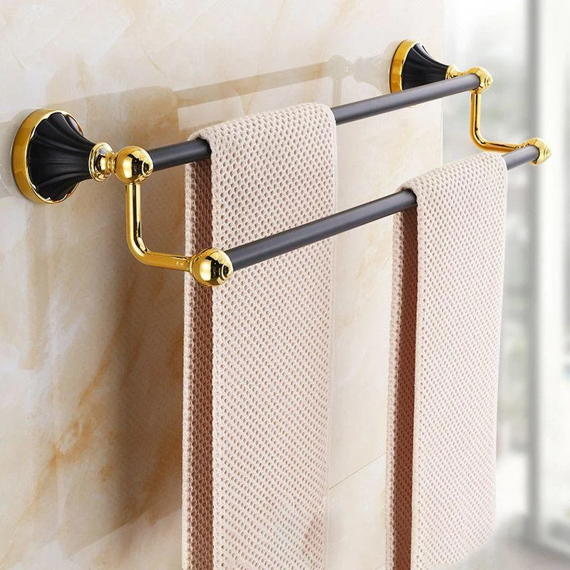 Traditional Bathroom Accessory Kit Towel Bar Bath Shelf Black Bath Hardware Set -Bathlova