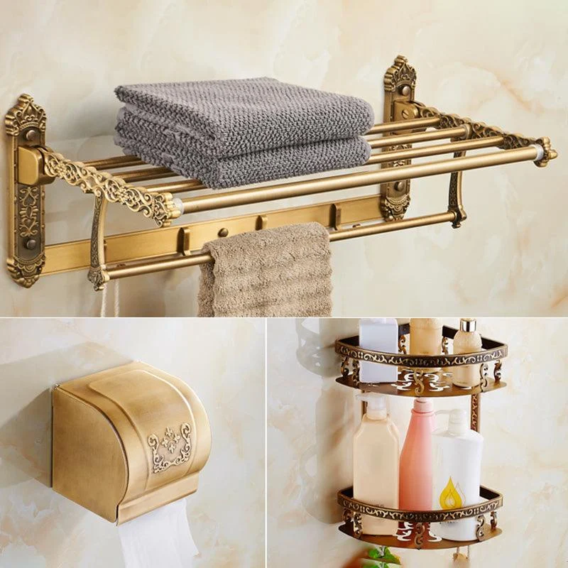 Traditional Bathroom Accessory Set Gold Bathroom Accessory Kit -Bathlova