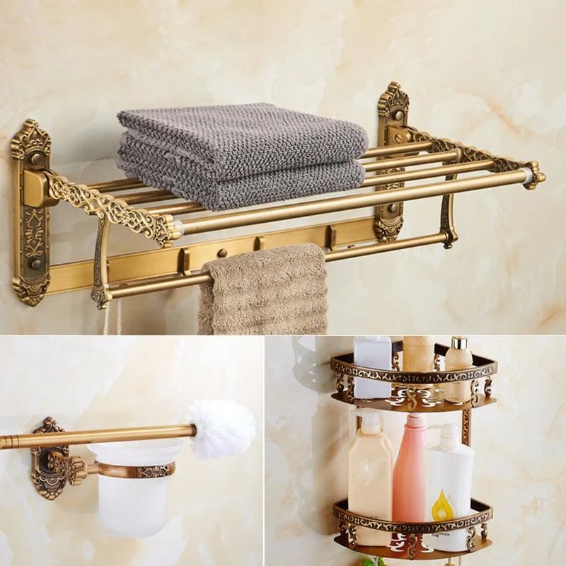 Traditional Bathroom Accessory Set Gold Bathroom Accessory Kit -Bathlova