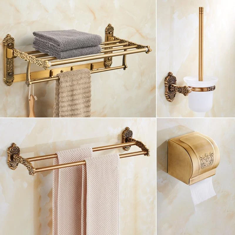 Traditional Bathroom Accessory Set Gold Bathroom Accessory Kit -Bathlova