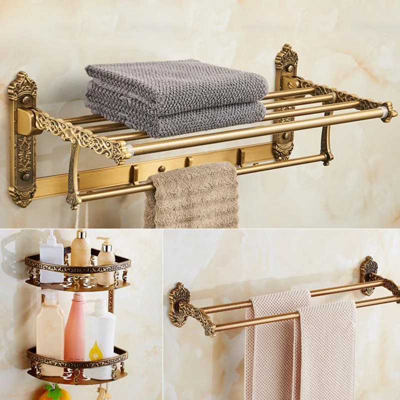 Traditional Bathroom Accessory Set Gold Bathroom Accessory Kit -Bathlova