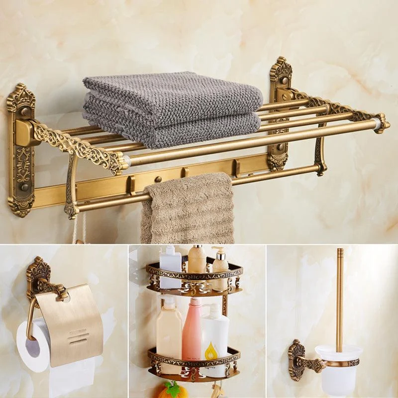 Traditional Bathroom Accessory Set Gold Bathroom Accessory Kit -Bathlova