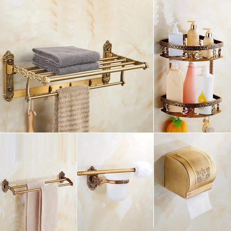 Traditional Bathroom Accessory Set Gold Bathroom Accessory Kit -Bathlova