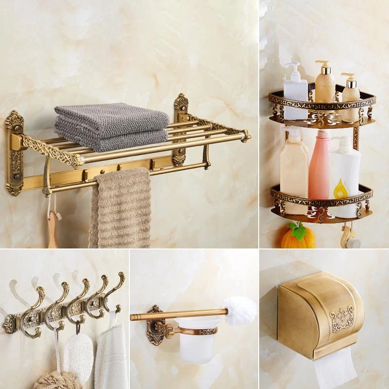 Traditional Bathroom Accessory Set Gold Bathroom Accessory Kit -Bathlova