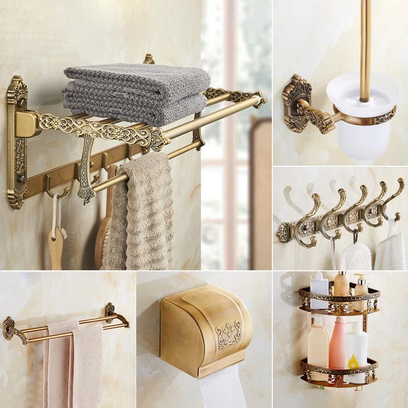 Traditional Bathroom Accessory Set Gold Bathroom Accessory Kit -Bathlova