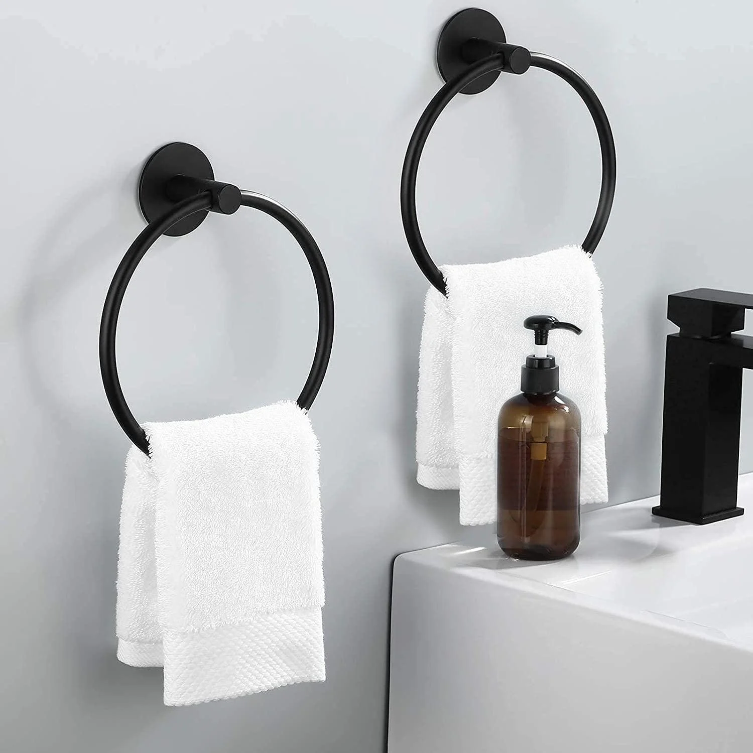 Traditional Bathroom Hardware Accessory Kit Towel Ring/Robe Hooks/ Towel Bar -Bathlova