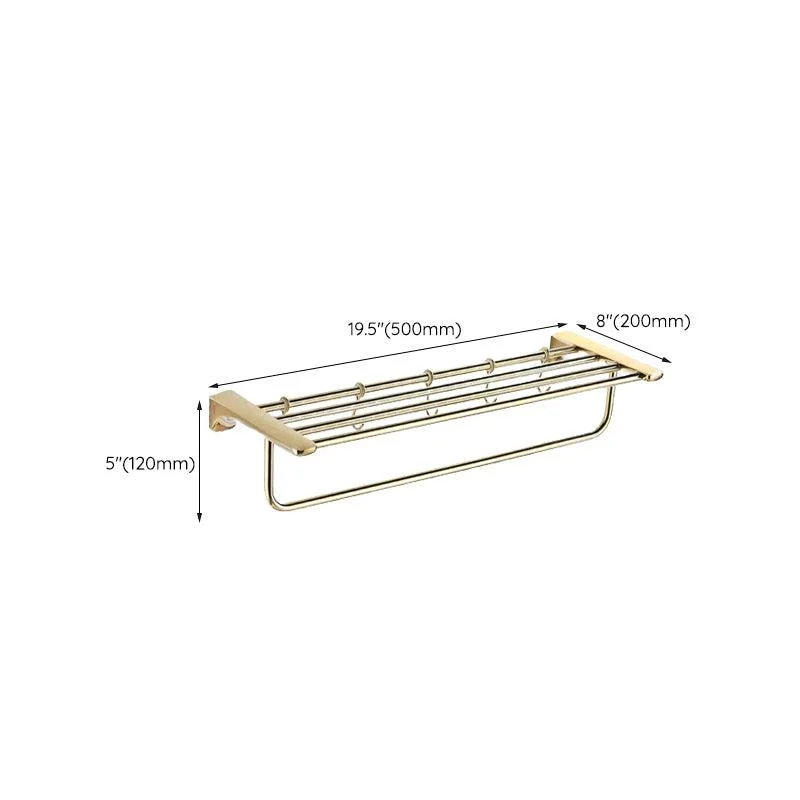 Traditional Bathroom Hardware Gold Bath Shelf Bathroom Accessory Kit -Bathlova