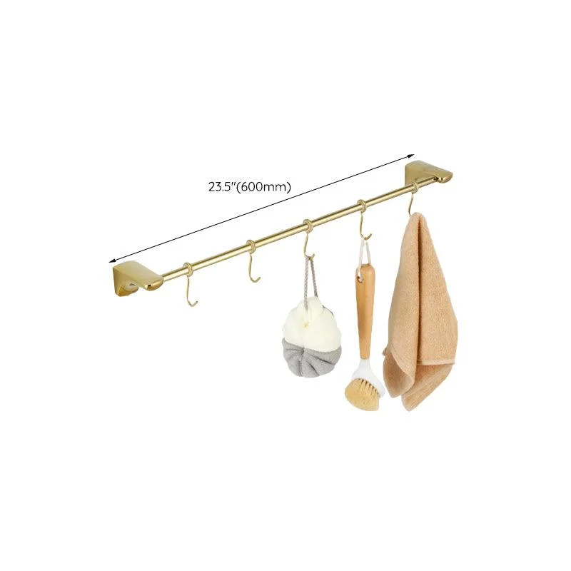 Traditional Bathroom Hardware Gold Bath Shelf Bathroom Accessory Kit -Bathlova