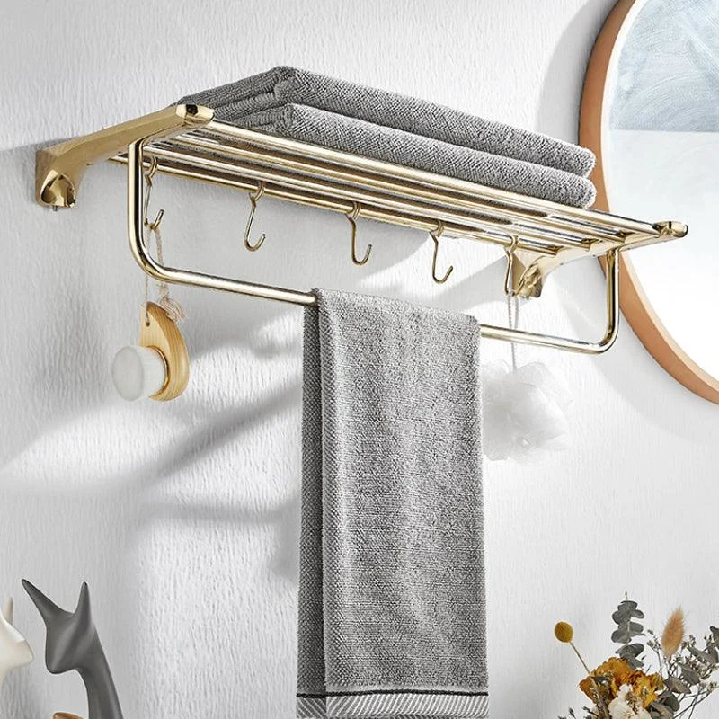 Traditional Bathroom Hardware Gold Bath Shelf Bathroom Accessory Kit -Bathlova