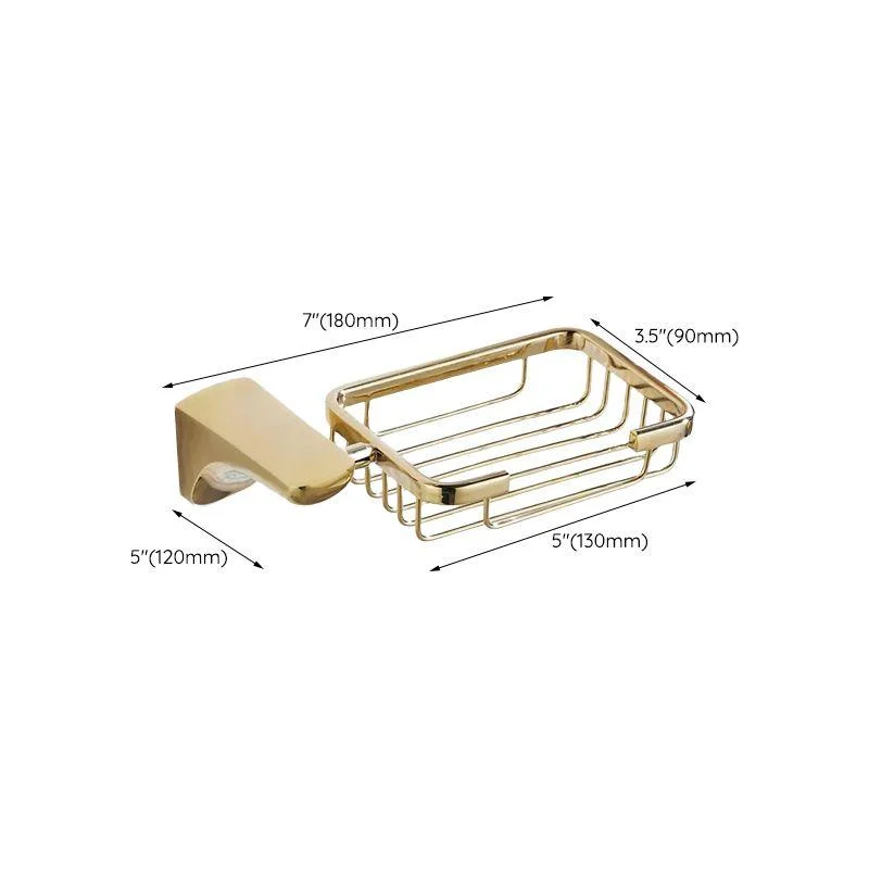 Traditional Bathroom Hardware Gold Bath Shelf Bathroom Accessory Kit -Bathlova