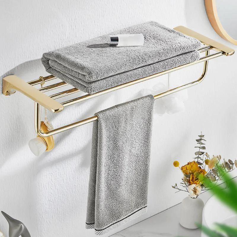 Traditional Bathroom Hardware Gold Bath Shelf Bathroom Accessory Kit -Bathlova