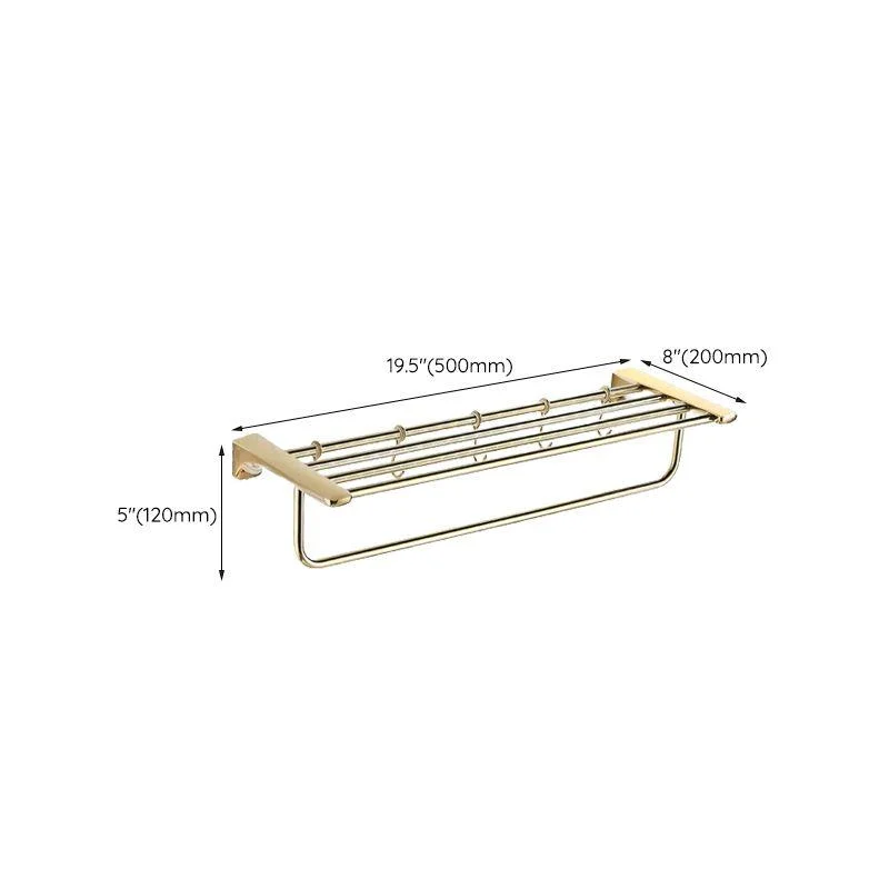 Traditional Bathroom Hardware Gold Bath Shelf Bathroom Accessory Kit -Bathlova