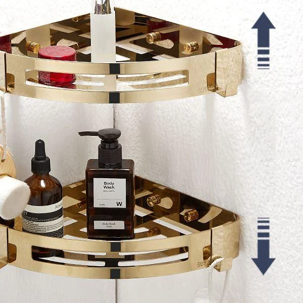 Traditional Bathroom Hardware Gold Bath Shelf Bathroom Accessory Kit -Bathlova